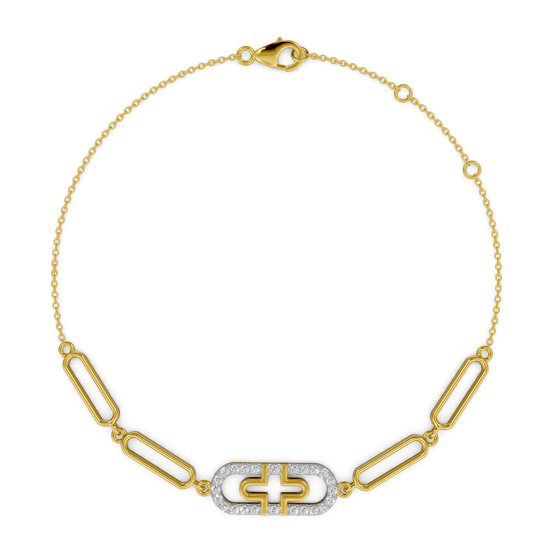 Paperclip Luxe Diamond Chain Bracelet