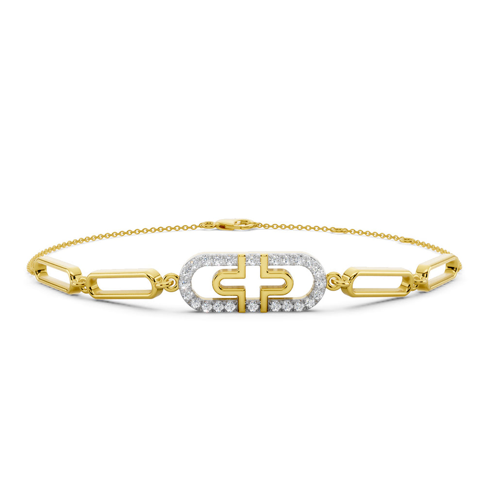 Paperclip Luxe Diamond Chain Bracelet