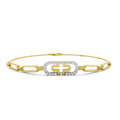 Paperclip Luxe Diamond Chain Bracelet