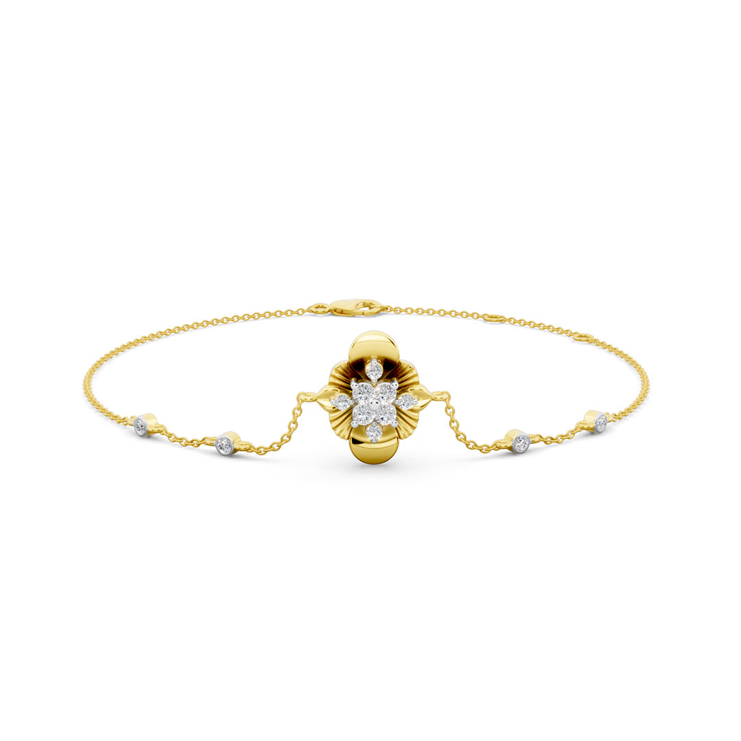 Magnolia Diamond Chain Bracelet
