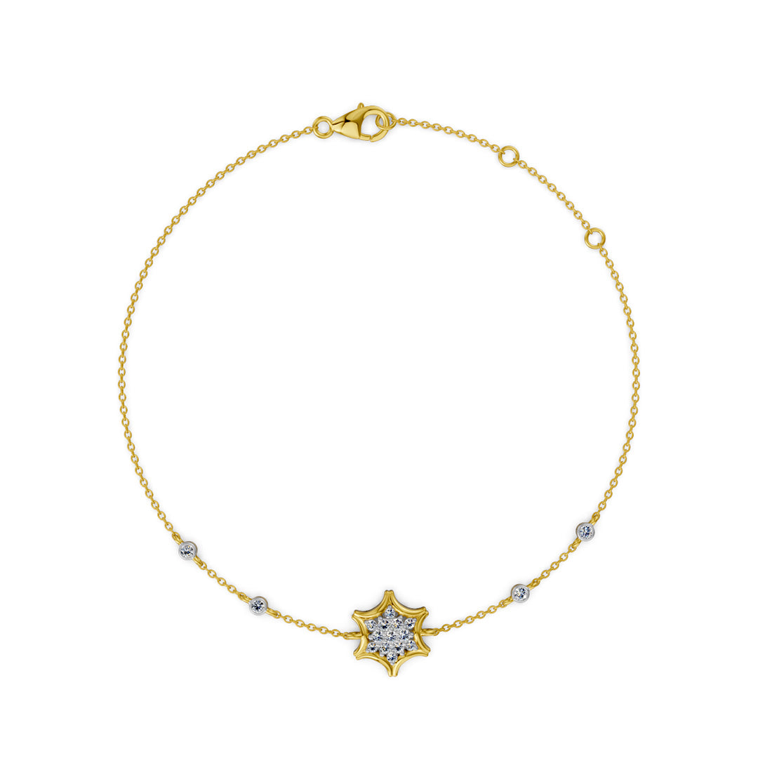 North Star Diamond Chain Bracelet