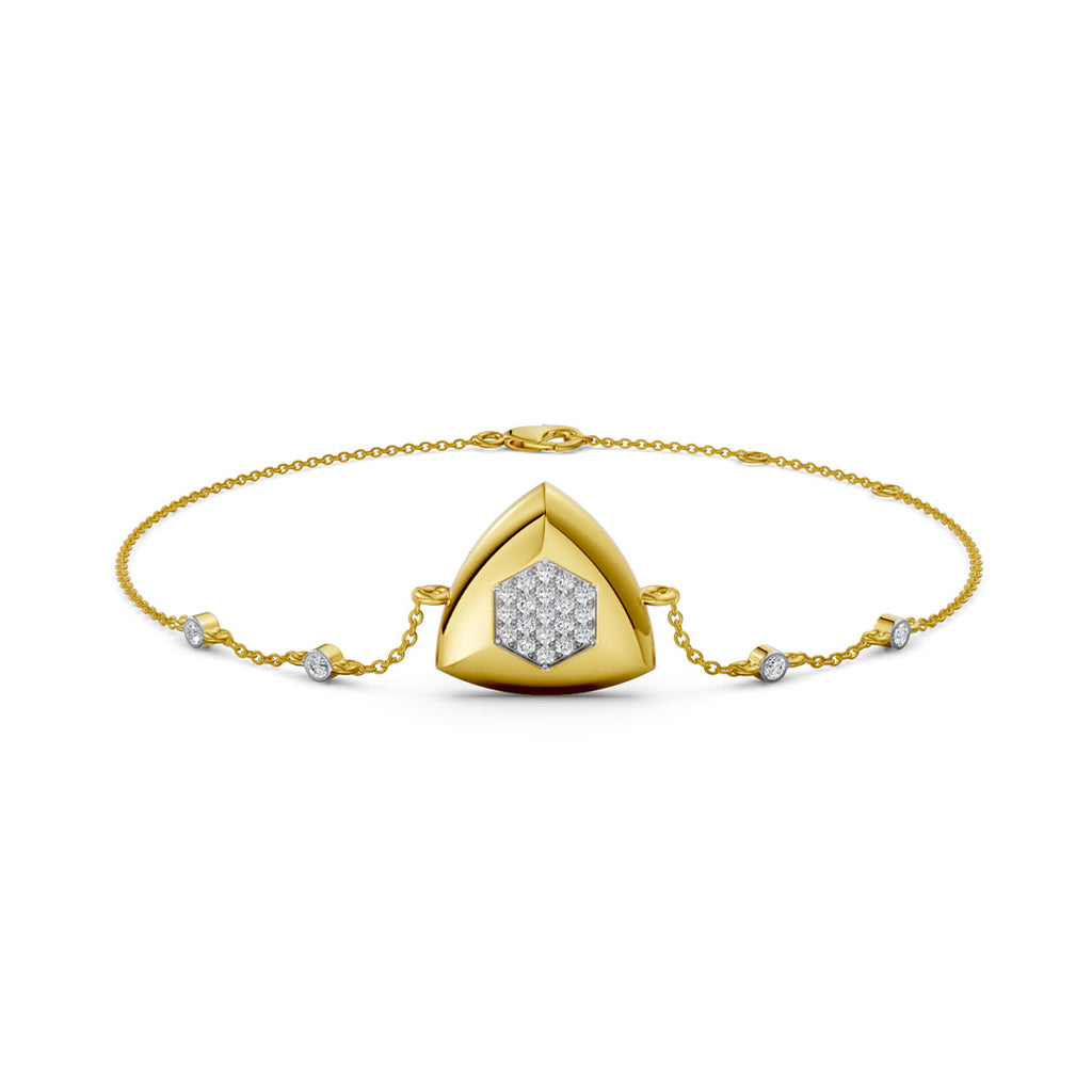 Hexa Bloom Diamond Chain Bracelet