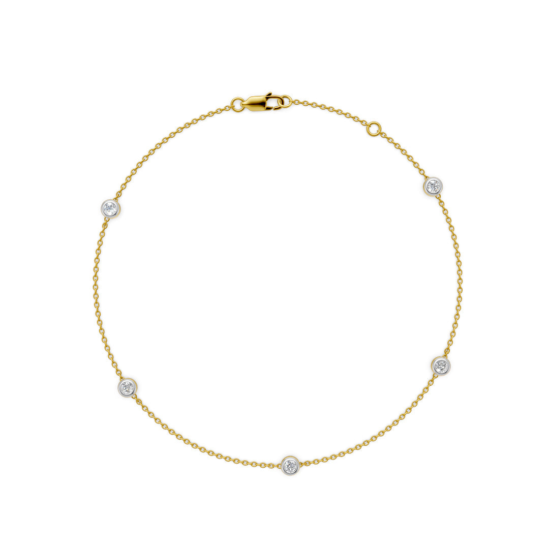 Diamond Station Chain Bracelet