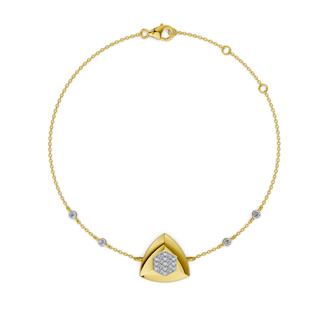 Hexa Bloom Diamond Chain Bracelet