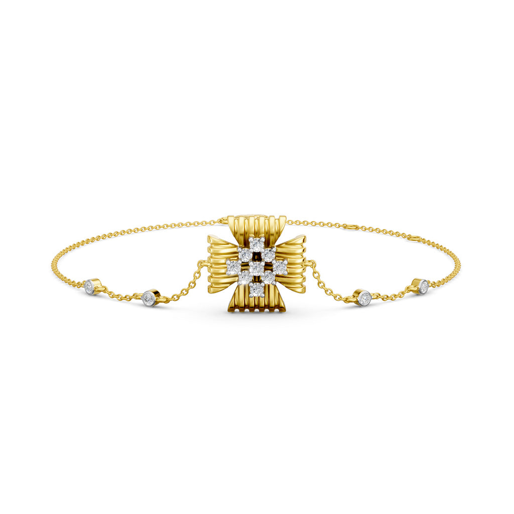 Stella Floral Diamond Chain Bracelet