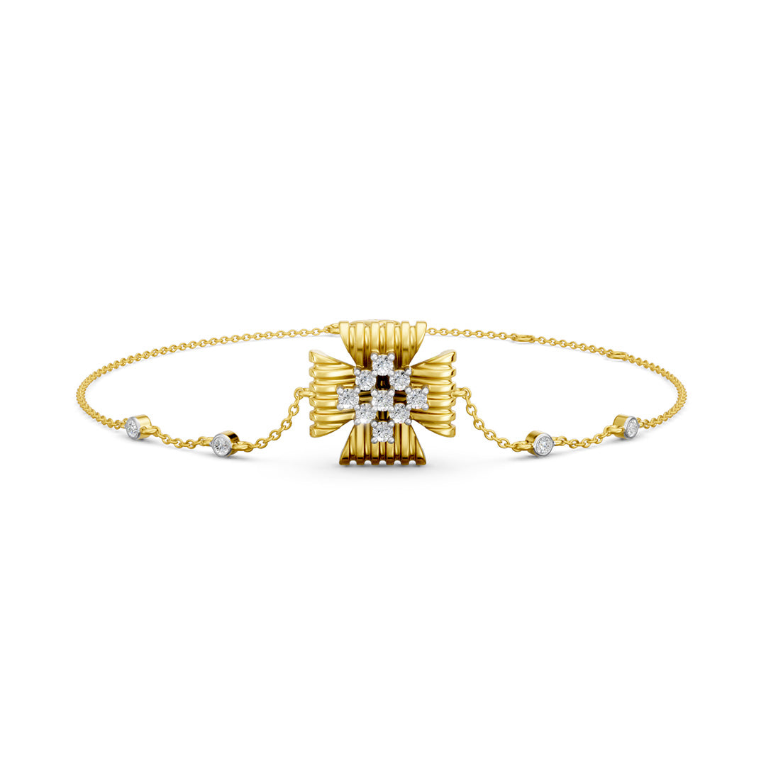Stella Floral Diamond Chain Bracelet