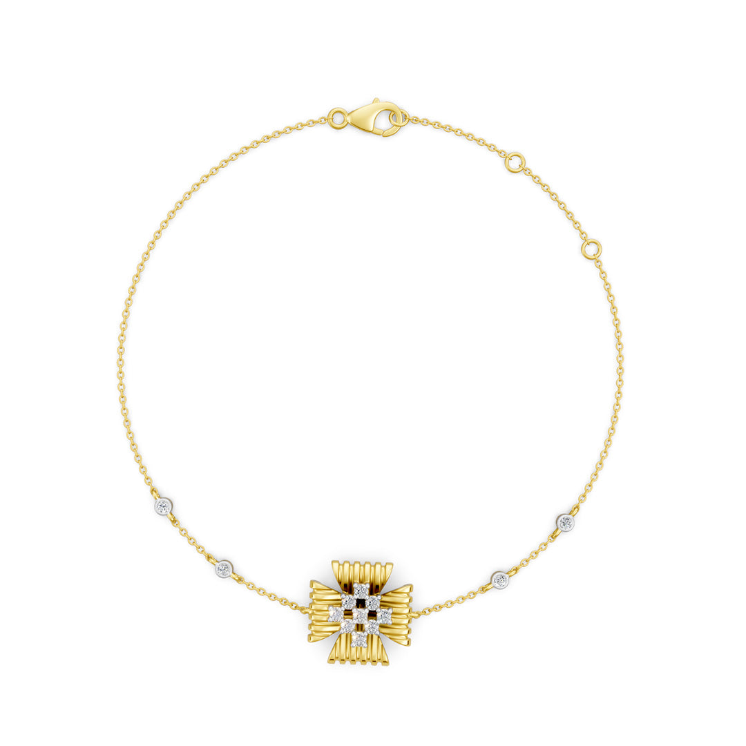 Stella Floral Diamond Chain Bracelet