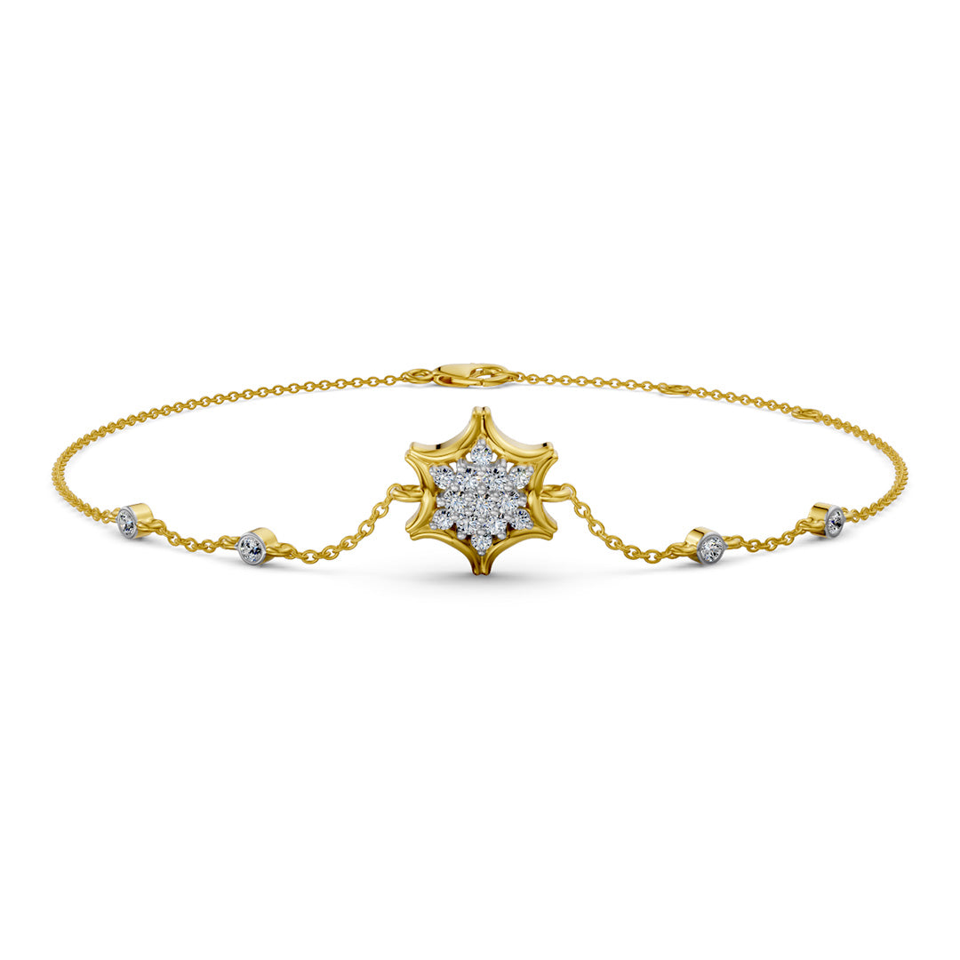North Star Diamond Chain Bracelet