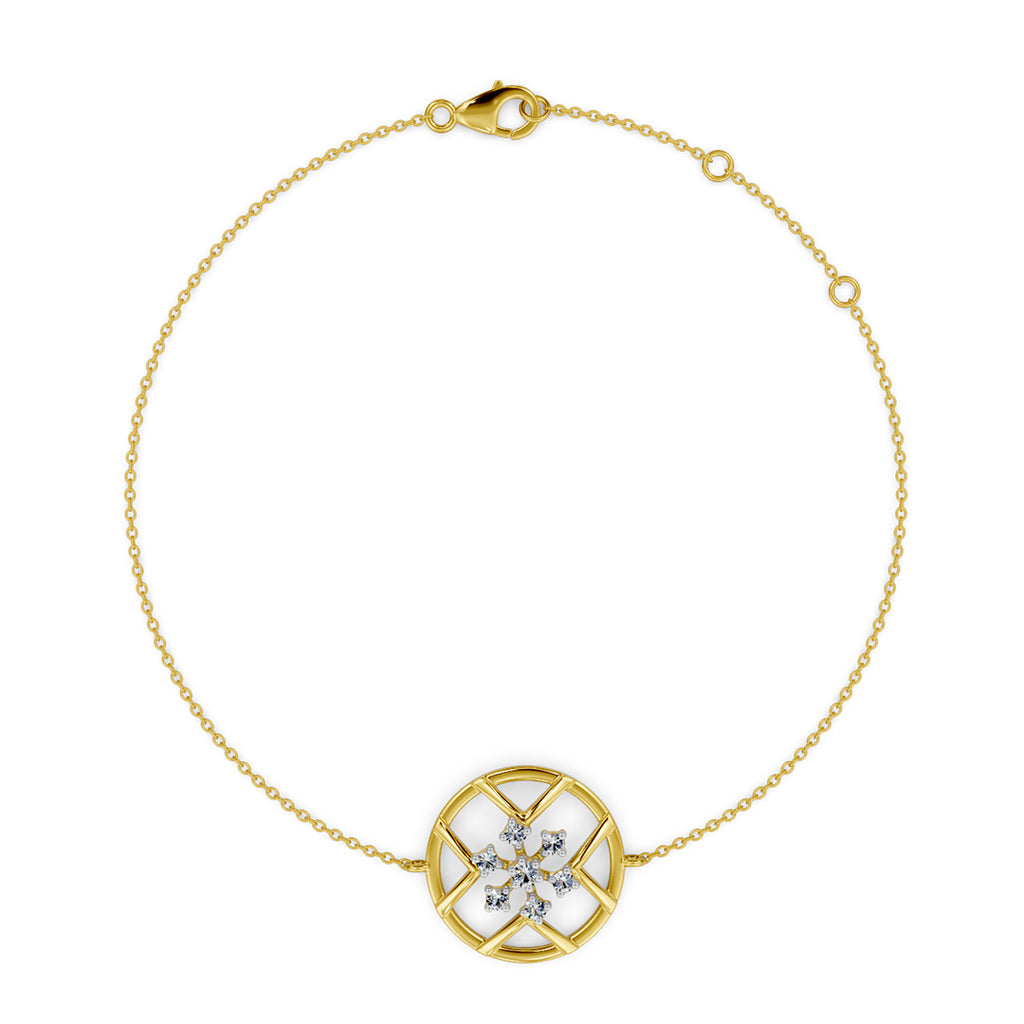 Snowflake Diamond Chain Bracelet