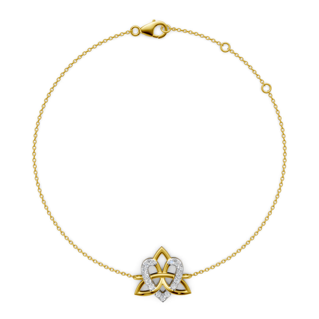 Angel Heart Diamond Chain Bracelet