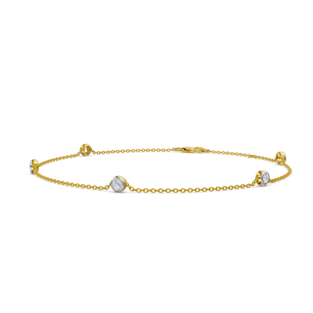 Diamond Station Chain Bracelet