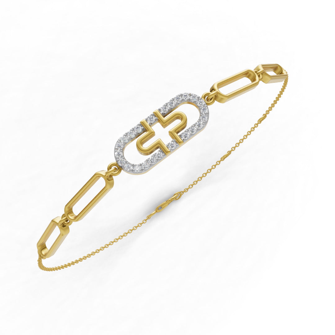 Paperclip Luxe Diamond Chain Bracelet