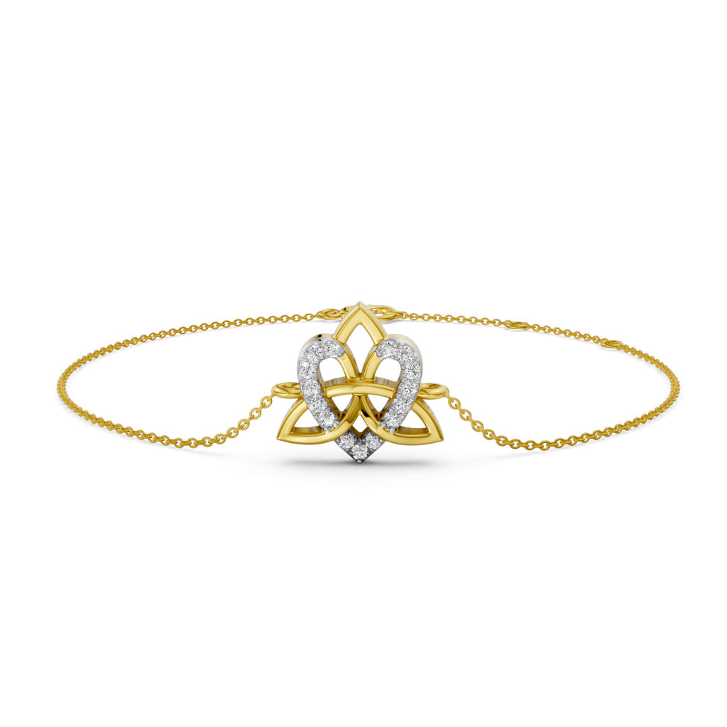 Angel Heart Diamond Chain Bracelet