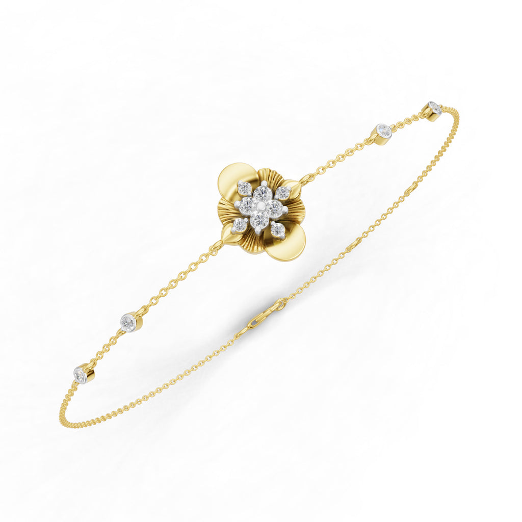Magnolia Diamond Chain Bracelet