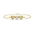 String of Hearts Diamond Chain Bracelet