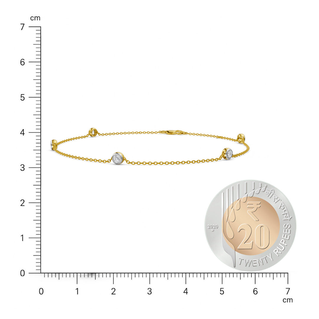 Diamond Station Chain Bracelet