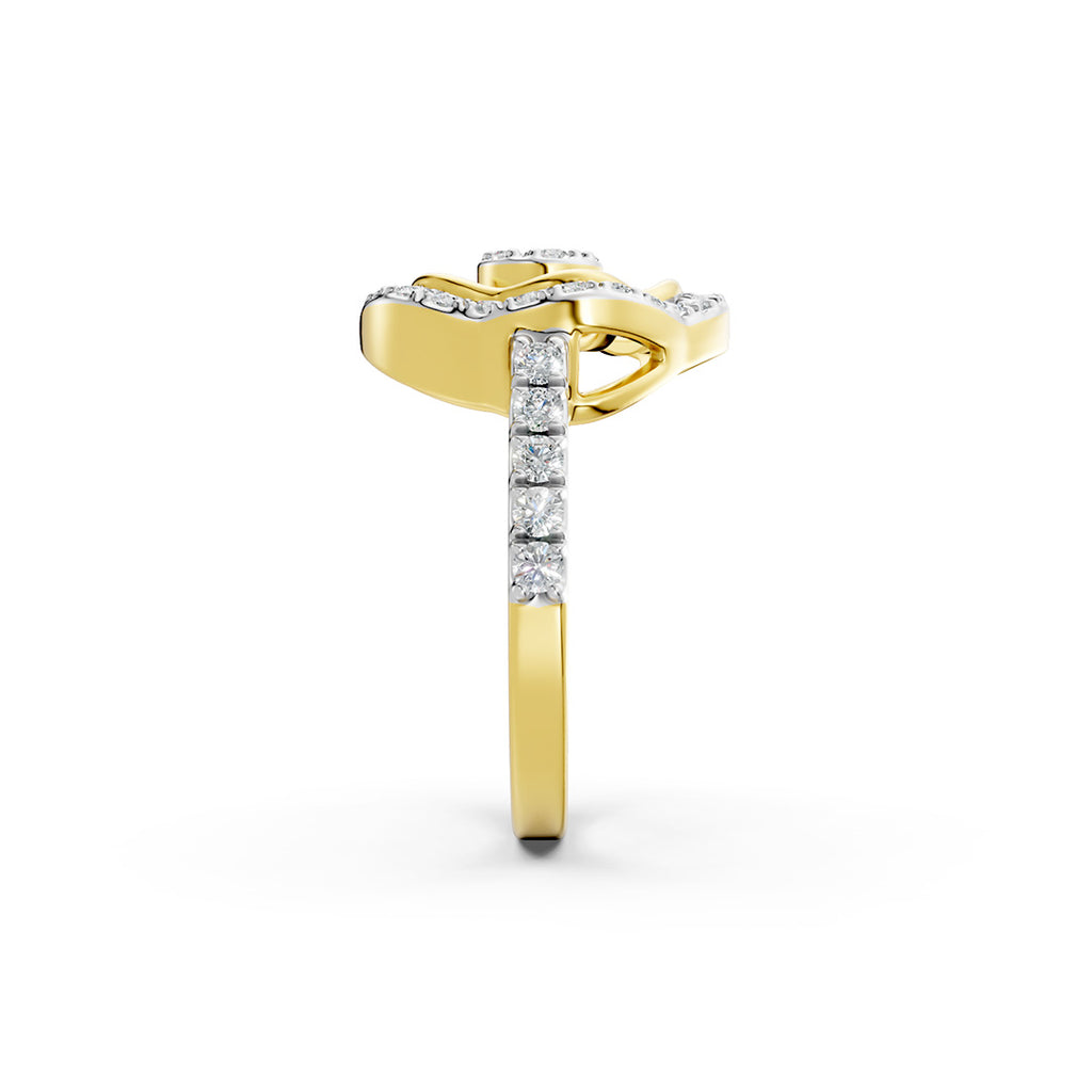 Rosette Floral Gemstone Diamond Ring