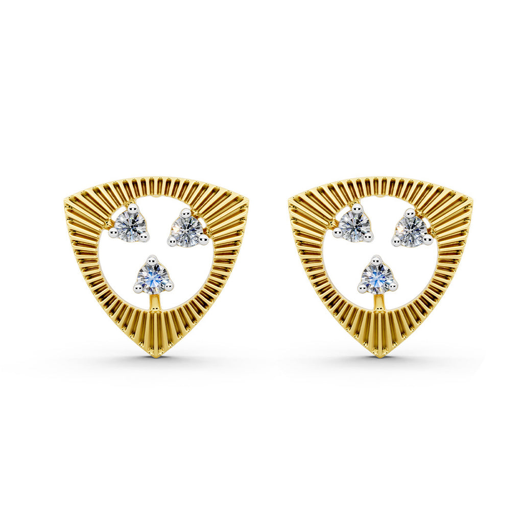 Triple Spark Diamond Earrings