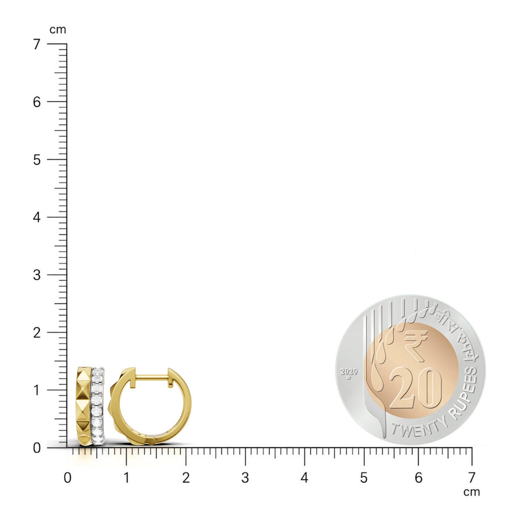 Prism Dual Band Diamond Earrings