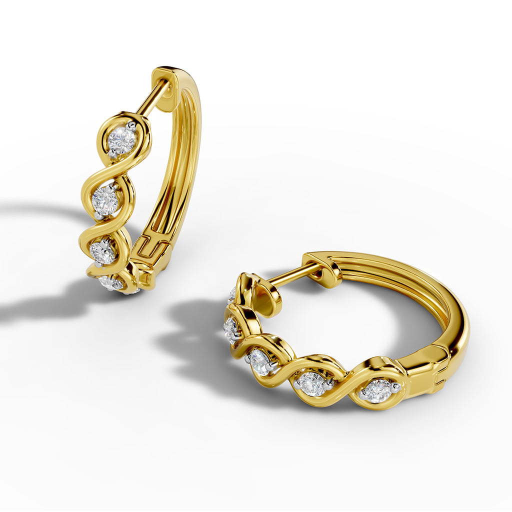 Infinity Rhythm Eternity Diamond Hoops