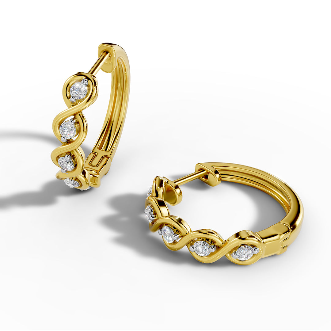 Infinity Rhythm Eternity Diamond Hoops
