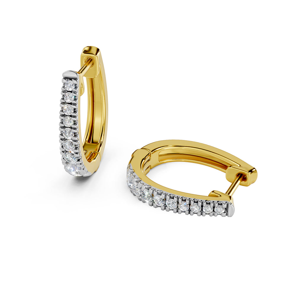 Slender Diamond Hoops