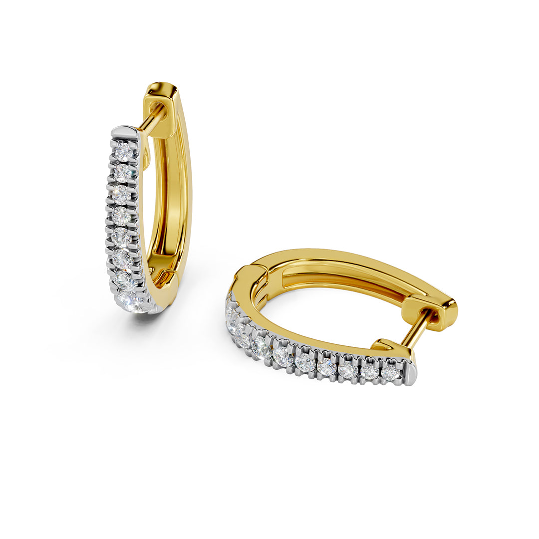 Slender Diamond Hoops
