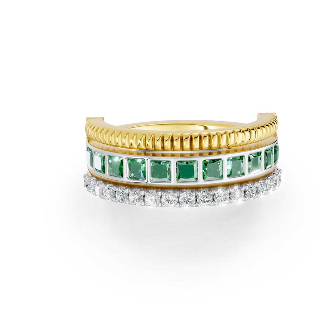 Trio Fusion Convertible Stacked Diamond Ring