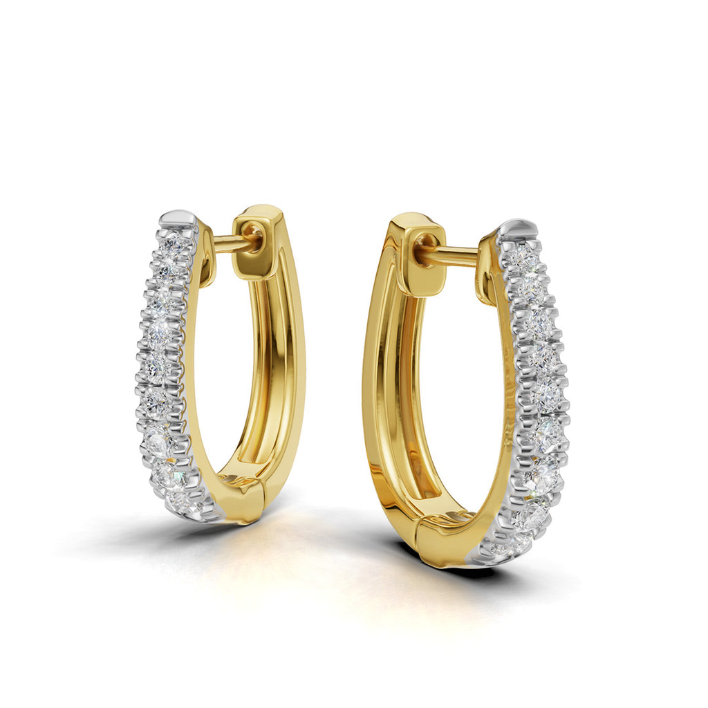 Slender Diamond Hoops