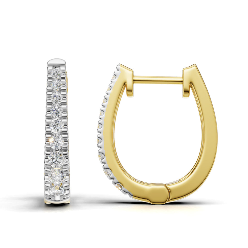 Slender Diamond Hoops