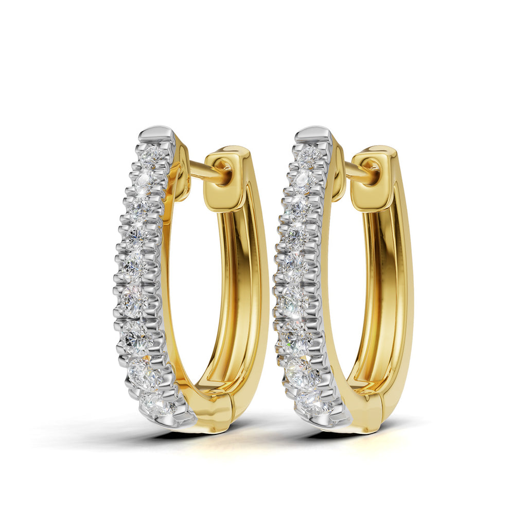 Slender Diamond Hoops