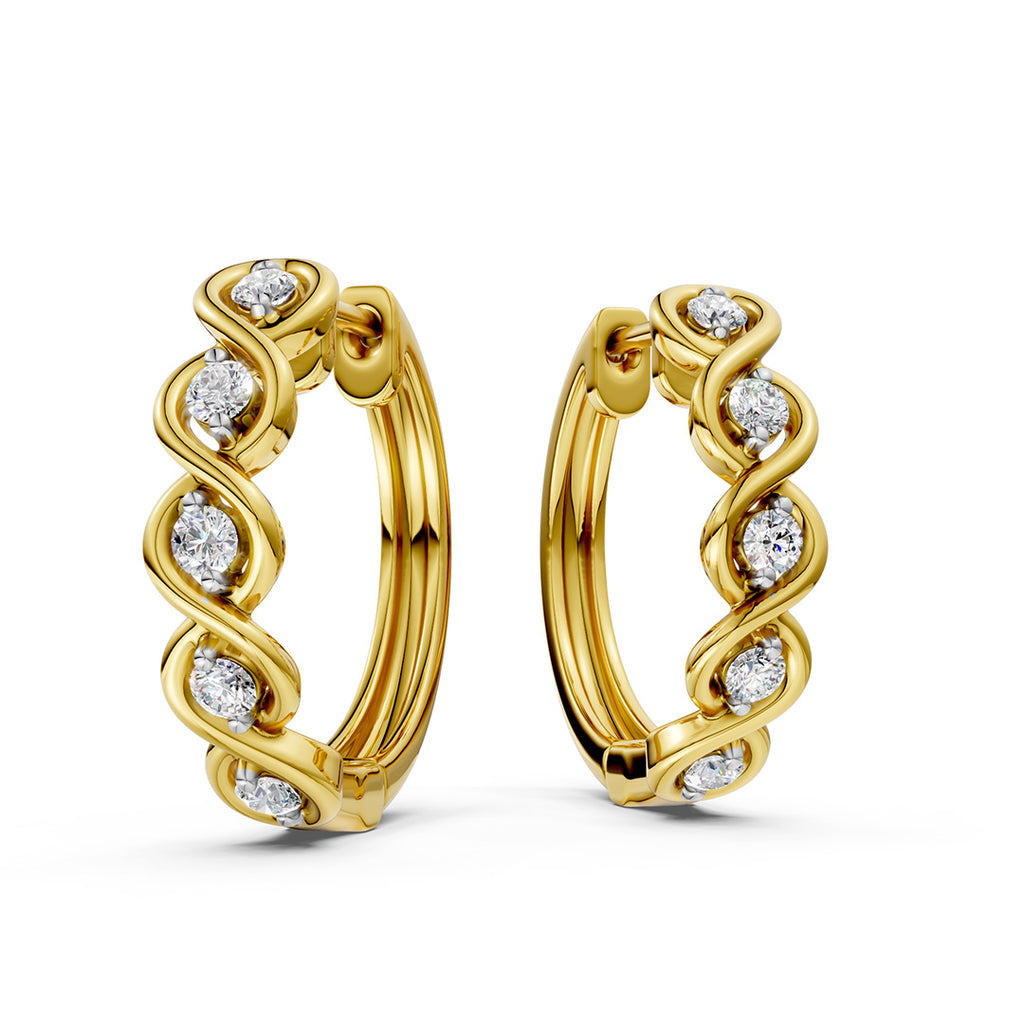 Infinity Rhythm Eternity Diamond Hoops