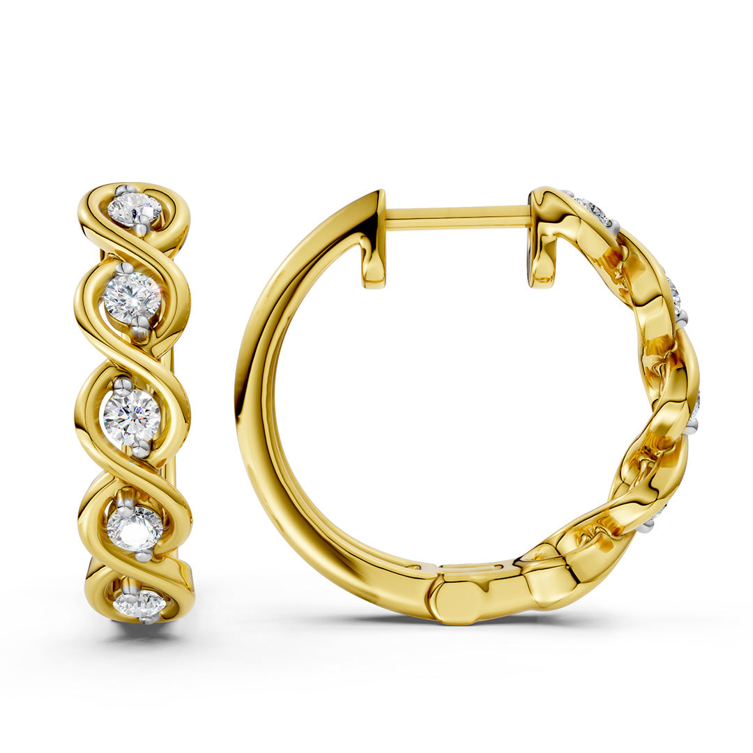 Infinity Rhythm Eternity Diamond Hoops