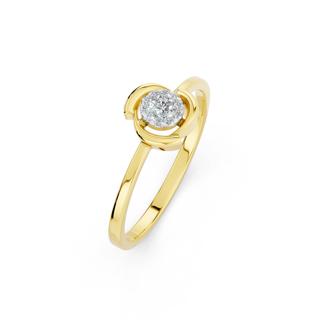Rosebud Cluster Diamond Ring