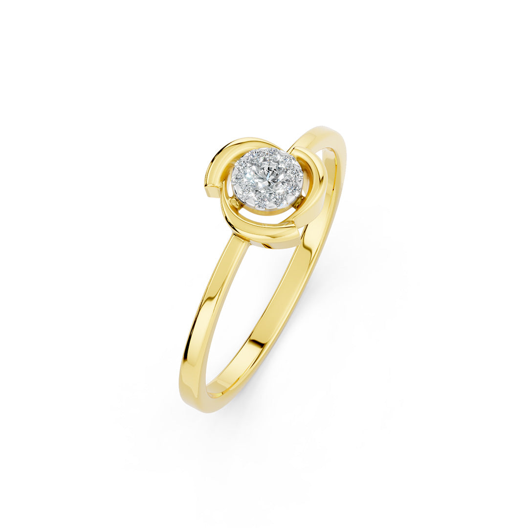 Rosebud Cluster Diamond Ring