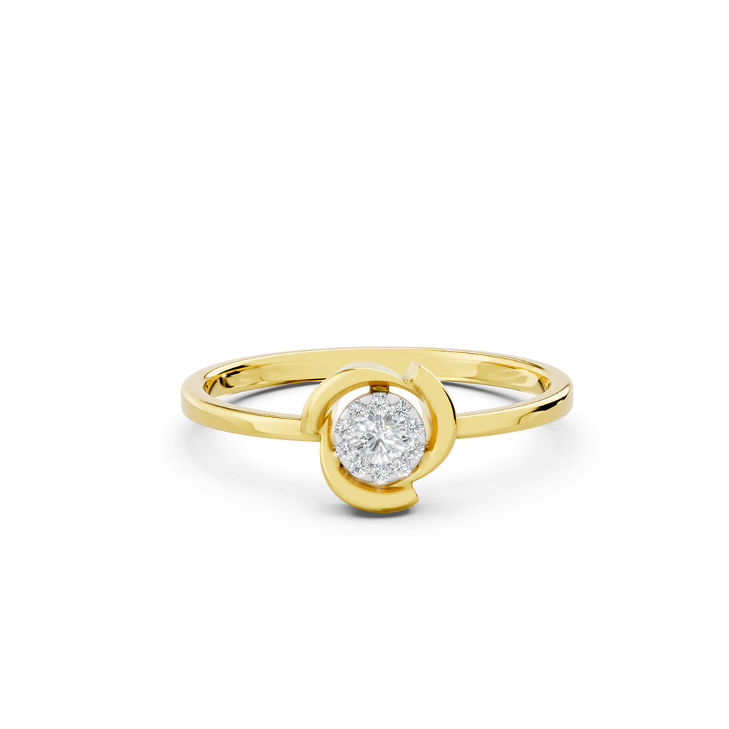 Rosebud Cluster Diamond Ring