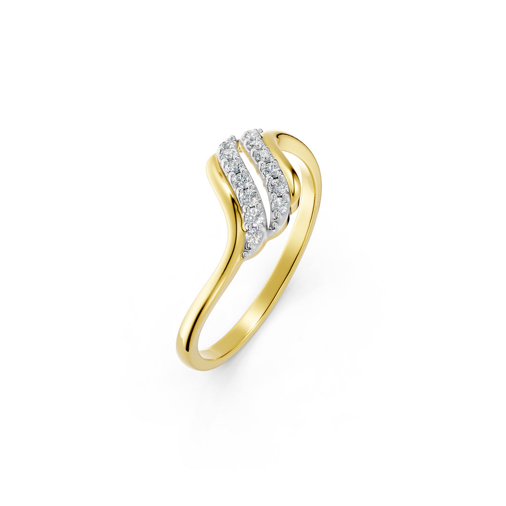 Oceania Twin Wave Diamond Ring