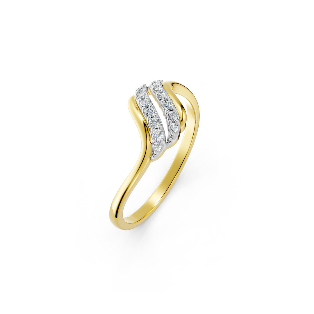Oceania Twin Wave Diamond Ring
