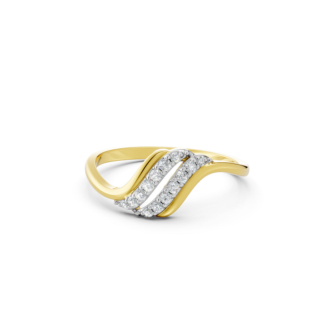 Oceania Twin Wave Diamond Ring