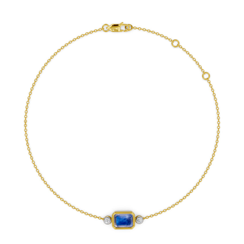 Indigo Crush Gemstone and Diamond Chain Bracelet