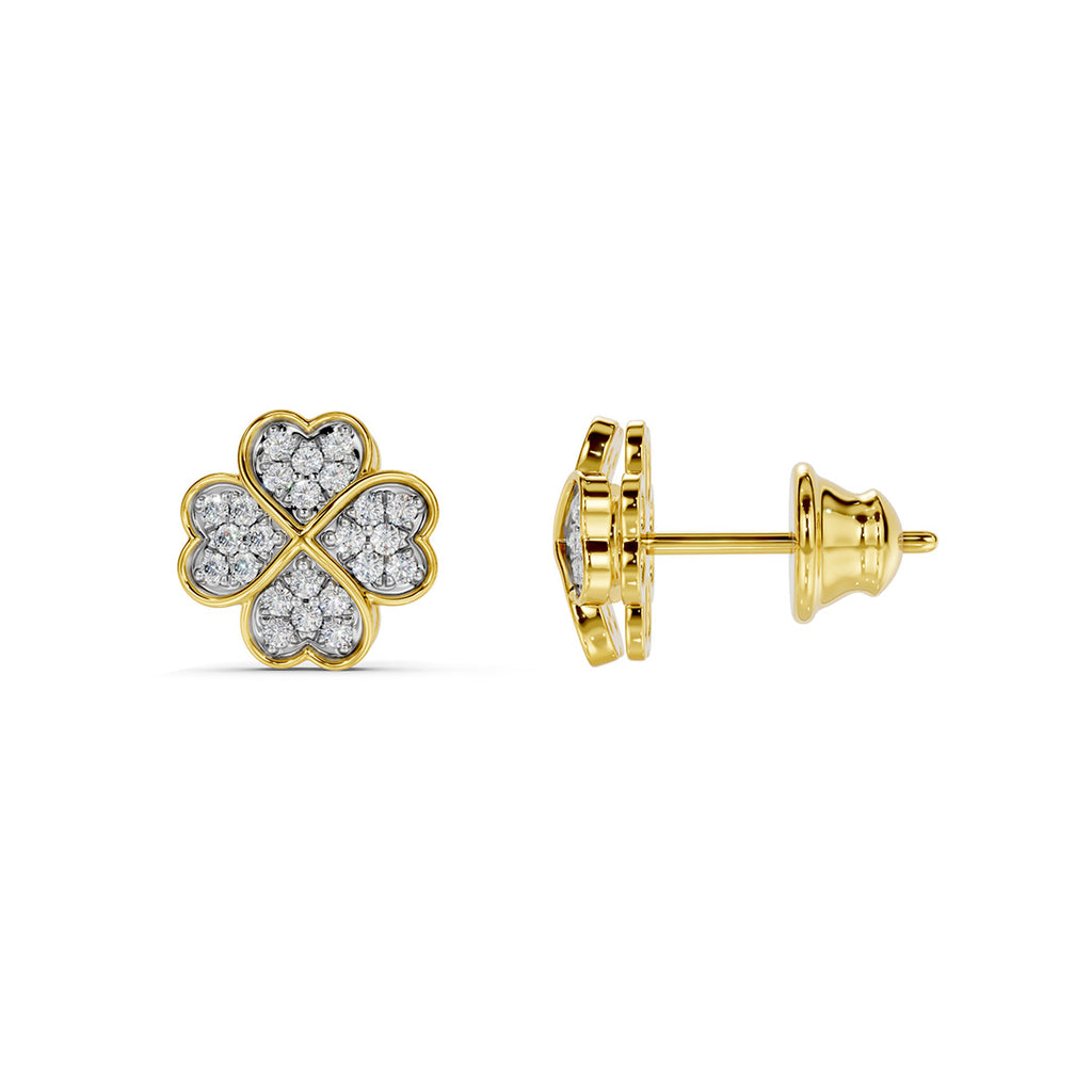 Spinning Clover Diamond Earrings