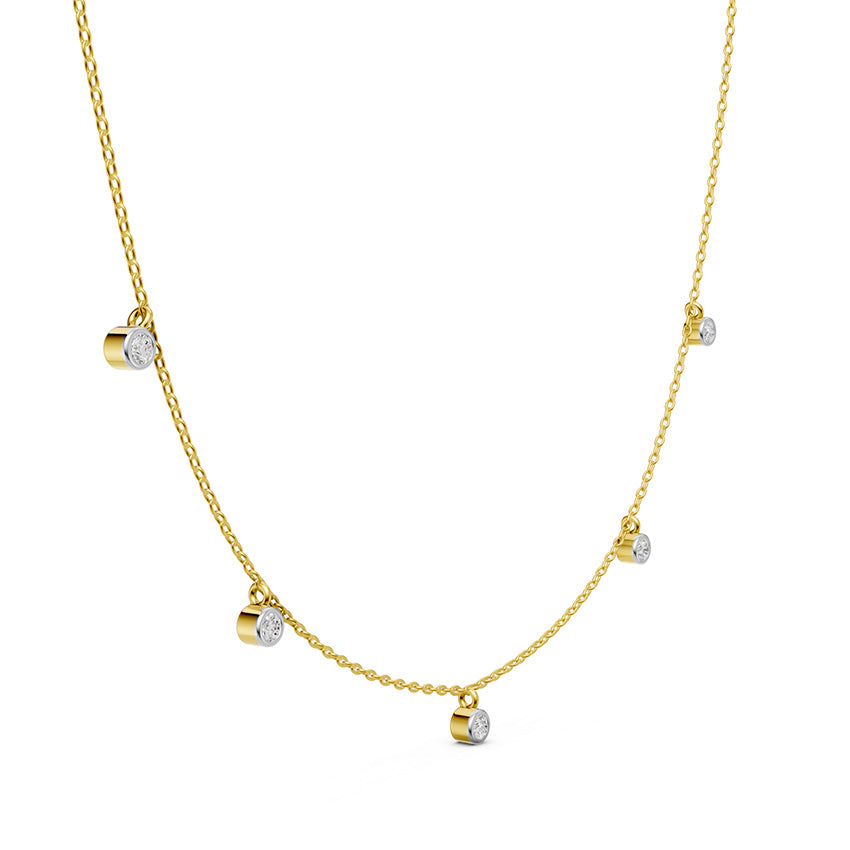 Dewdrop Diamond Station Necklace
