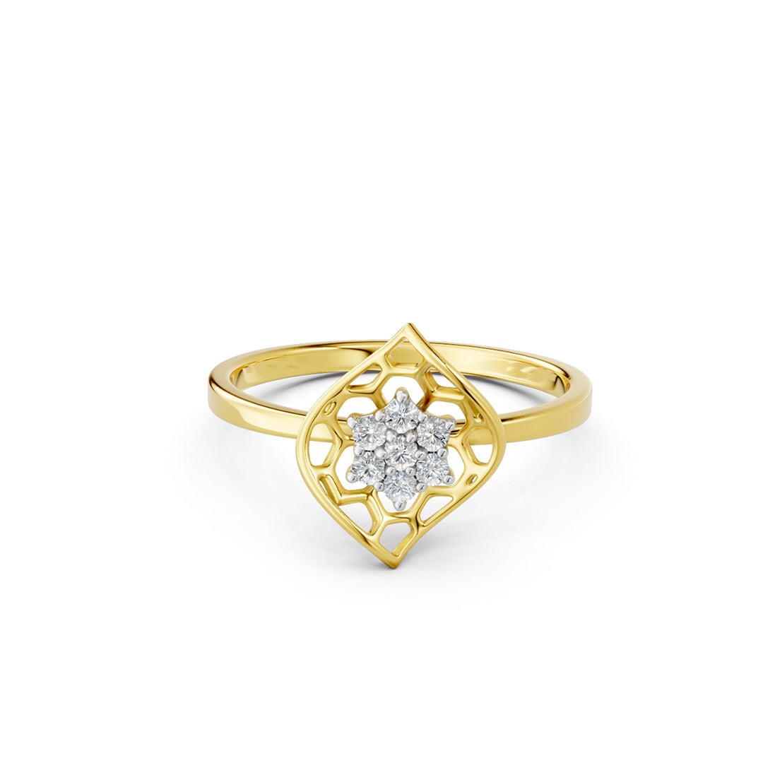 Honey Bloom Floral Diamond Ring