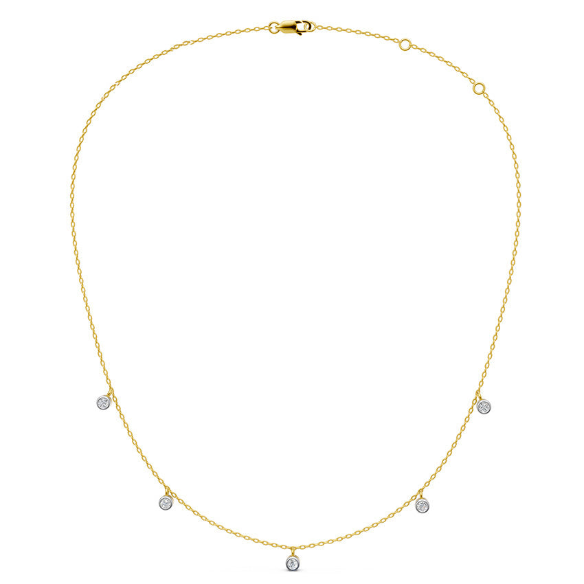 Dewdrop Diamond Station Necklace