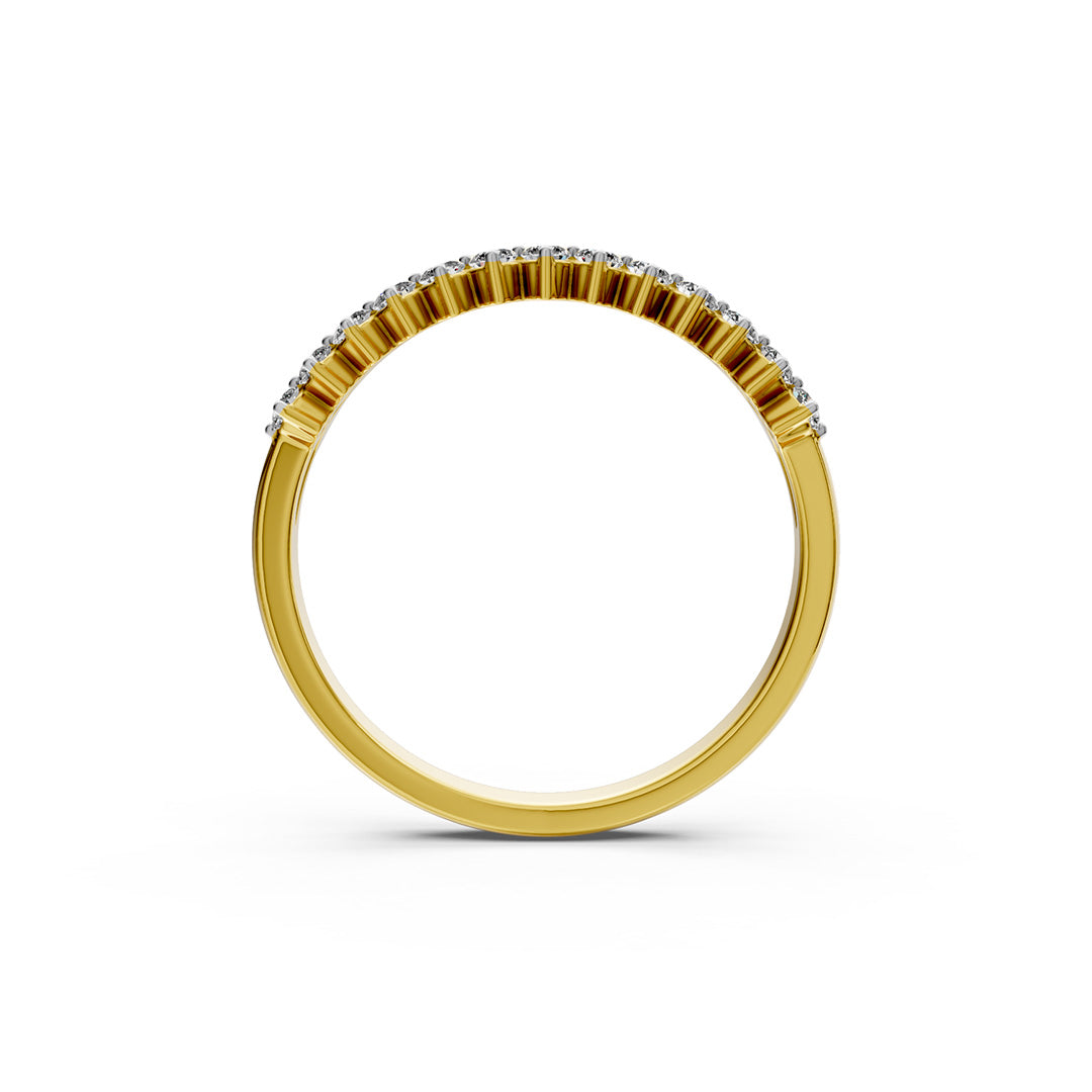 Lustre And Line Stackable Diamond Band