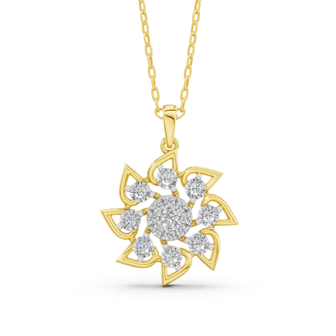 Majestic Flower Diamond Pendant