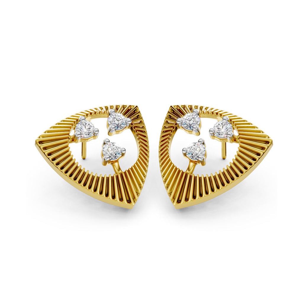 Triple Spark Diamond Earrings