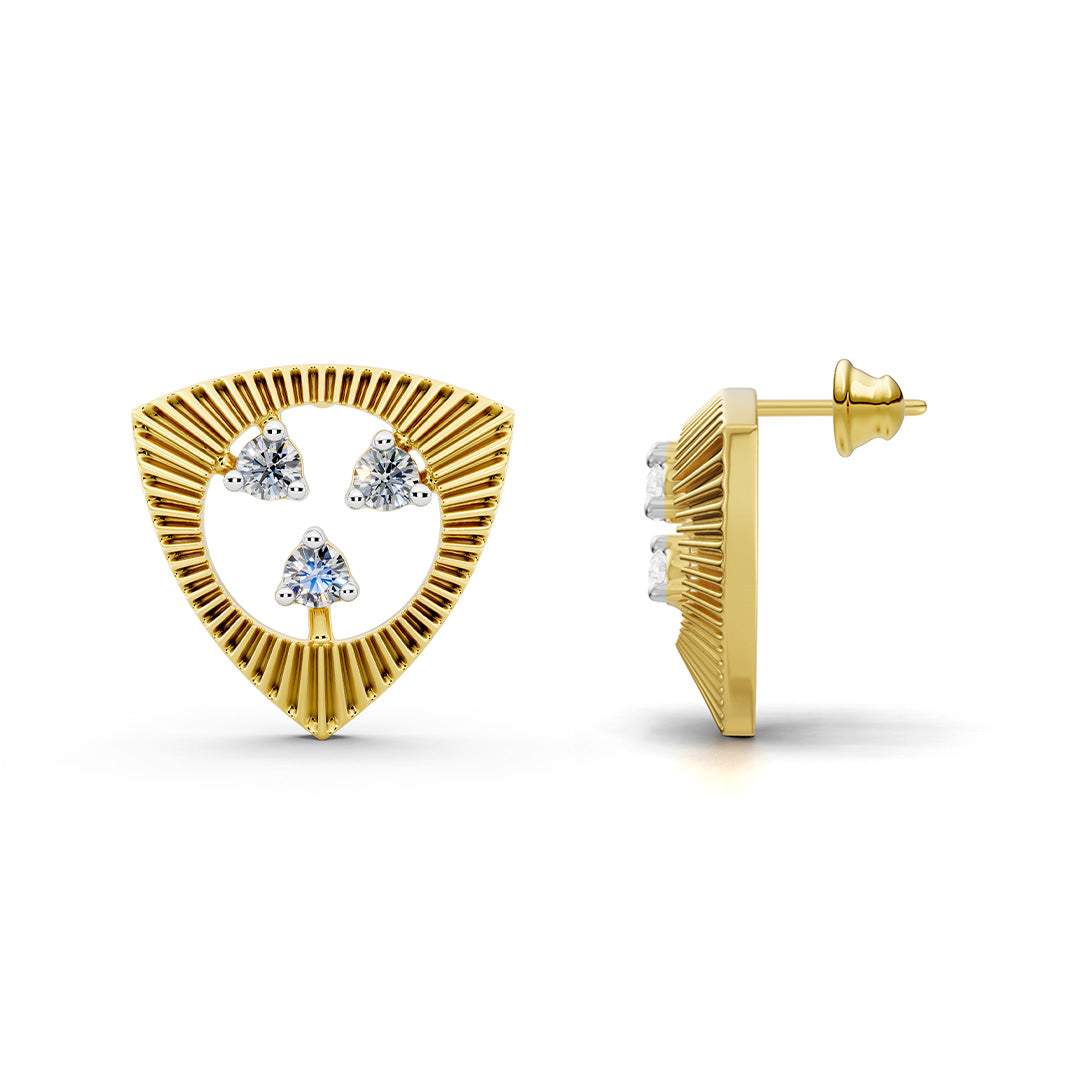 Triple Spark Diamond Earrings