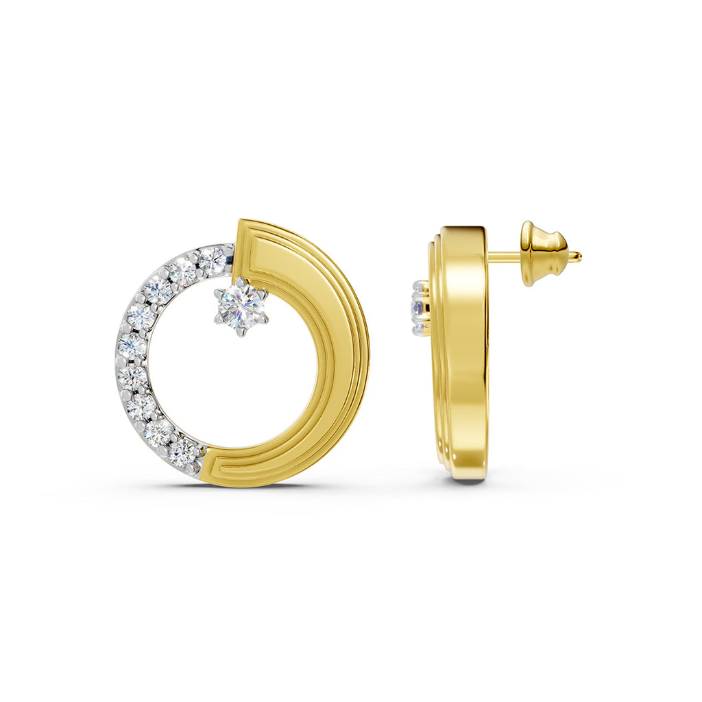 Floating Star Diamond Earrings