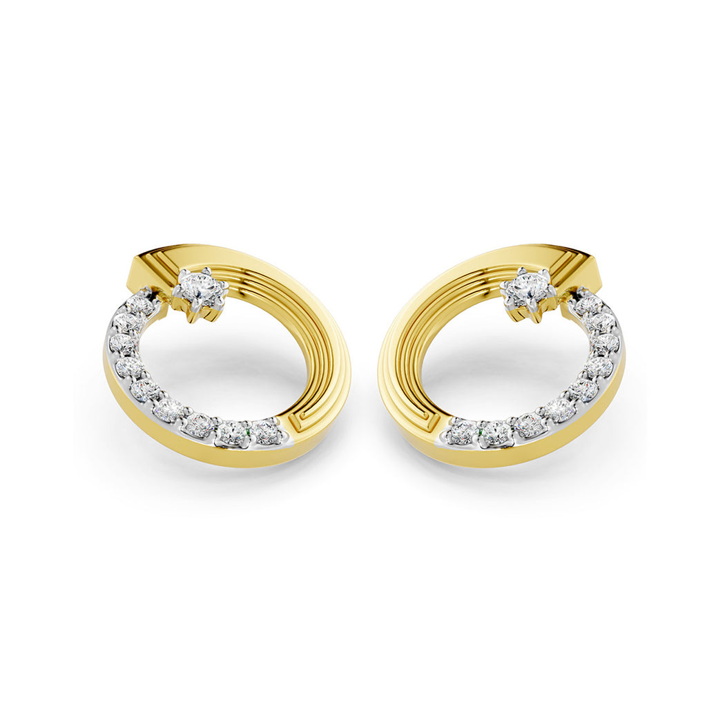 Floating Star Diamond Earrings